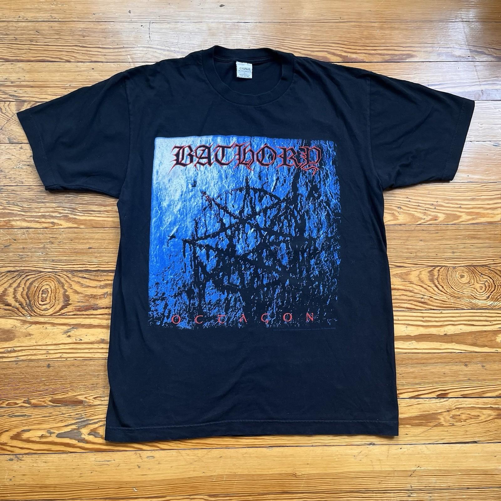 Bathory Octagon Vintage 00s Black Metal Band Tee Death Large Rare Unisex T-Shirt XXXXL
