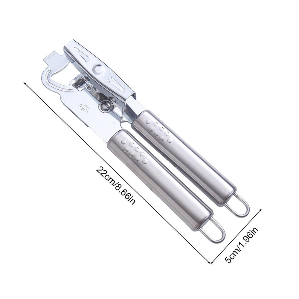 Can Opener Manual Stainless Steel Bottle Opener Rust Proof Kitchen Tool Ergonomic Handles Heavy Duty Top Remover For Any Sized