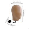 Mannequin Head with Wall Mount LinenTextured WallMounted Display SpaceSaving Stand for Salons,