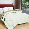 220 GSM Solid Plain Reversible Summer Microfiber AC Comforter/Duvet| All Season Single Size 3 Layered Quilted Blanket for Single Bed