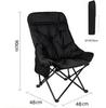 Outdoor Full Sponge Filled Fishing Chair Thickened High Back Portable Outdoor Foldable Chair with Carry Bag