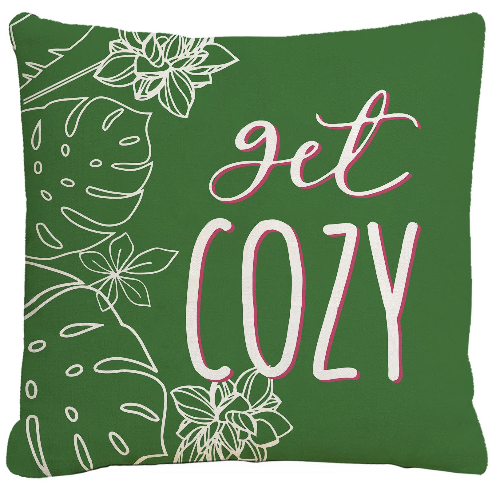 

New Flower and Bird Pillow Case Green Leaf Cushion Cover Living Room Home Decoration Pillow