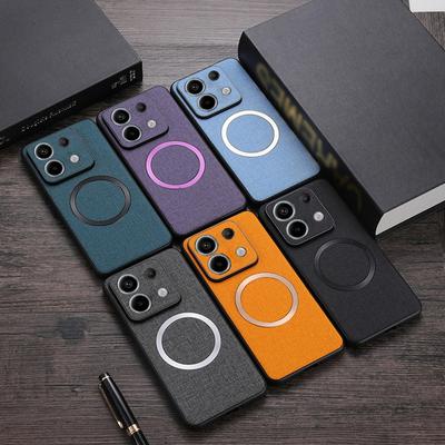 For Xiaomi 14T Poco X6 Pro M6 Redmi Note 13 Pro Samsung S25 S24 Ultra Cover TPU Hybrid For Magsafe Nylon Cloth Shockproof Phone Case