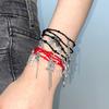 1pc Multi-layer Fashion Beaded Chain Cross Pendant Bracelets For Wen Men Hip Hop Punk Party Jewelry Accessories Gift