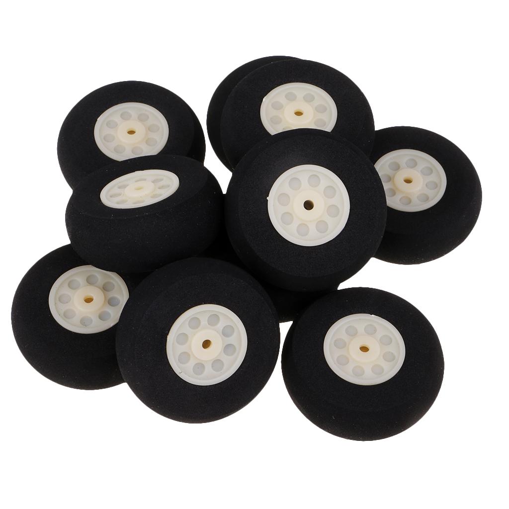 10 Pcs. Black Sponge Wheels Wheel Spare Part For RC ,