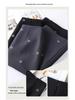 Spring 2026 Light Luxury Grey Embroidered A-Line Slim Skirt for Women