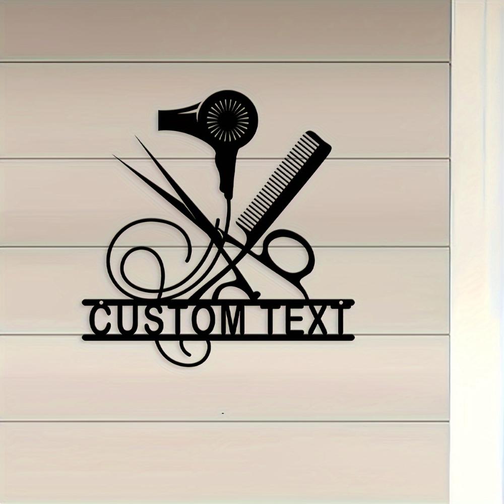 Personalized Barber Shop Metal Wall Sign Custom Hair Salon Decor Vintage Tin Sign for Hairdressers Gift