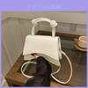 Elegante Damen-Freizeit-PU-Handtasche Stilvolle Unifarbene Kleine Quadratische Tasche für den Herbst