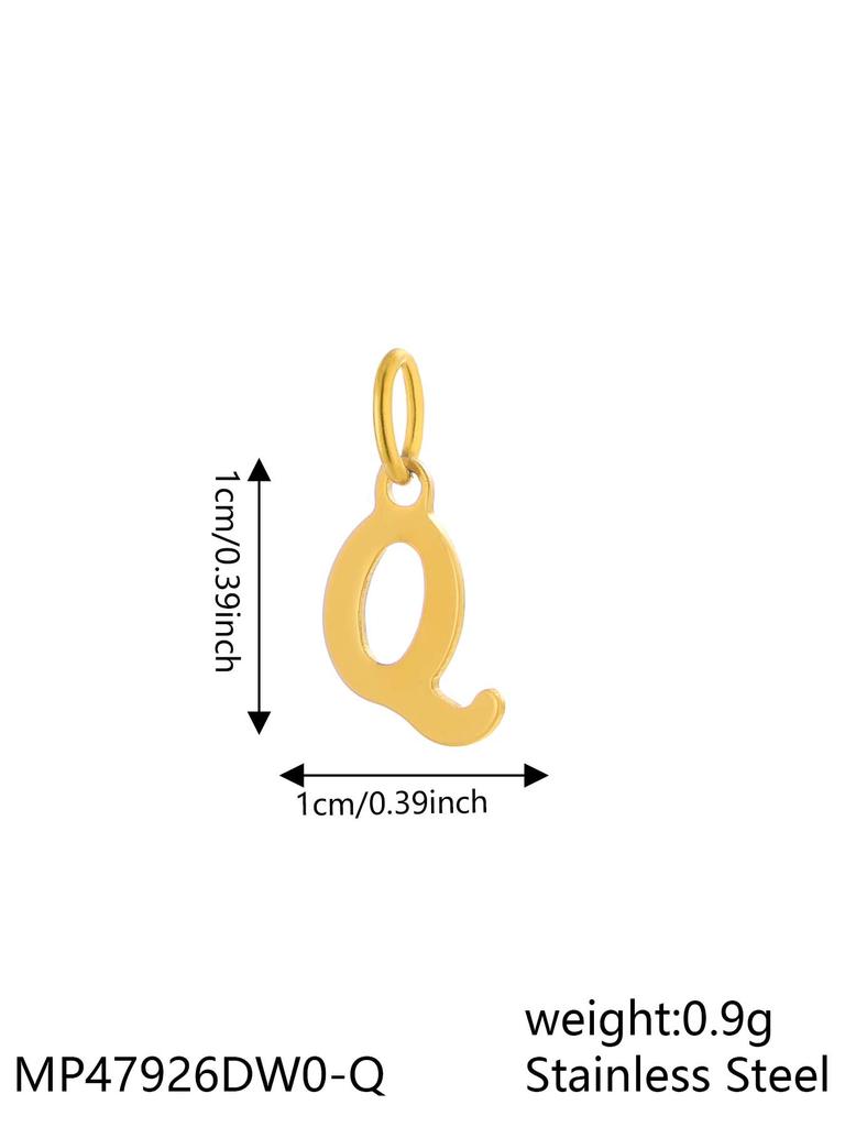 CARLIDANA INS New Fashion Initial Charm Stainless Steel 18K Gold Plated Letter Pendant Alphabet Necklace for DIY Jewelry