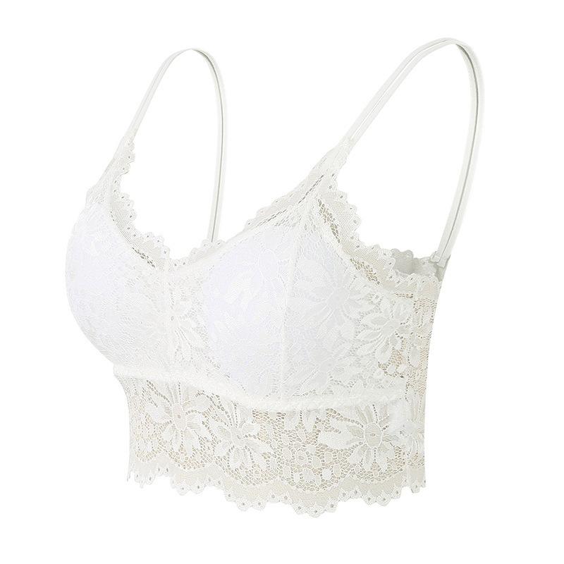 Plus Size Anti Exposure Lace Beautiful Back Bandeau Camisole Women Intimate Underwear