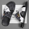 Fashion Mens Slippers Summer Casual Shoes Beach Sandals Outdoor Slides Walking Comfort Leather Luxury Designer Fashion Lightweight