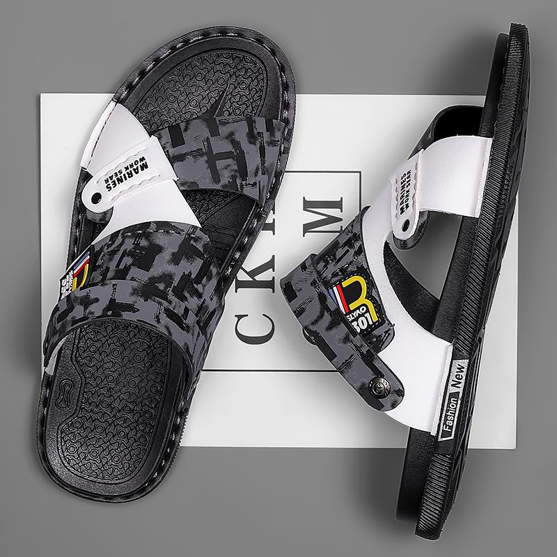Fashion Mens Slippers Summer Casual Shoes Beach Sandals Outdoor Slides Walking Comfort Leather Luxury Designer Fashion Lightweight