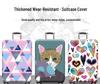 Premium Travel Suitcase Protective Cover: Thick Elastic Polyester with Handle Leather Case