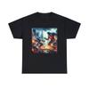 Unisex Adult T Shirt Massive Robot VS Primal Ape Battle Streetwear Graphic Tee