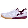 Li Ning Cushioning Slip Resistant Abrasion Resistant Low Top Table Tennis Shoes Unisex Gray Deep Red APTT007-3