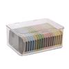 Dustproof Mobile Phone Case Storage Box with Cover and Drawer - Dormitory Organizer, Transparent Design