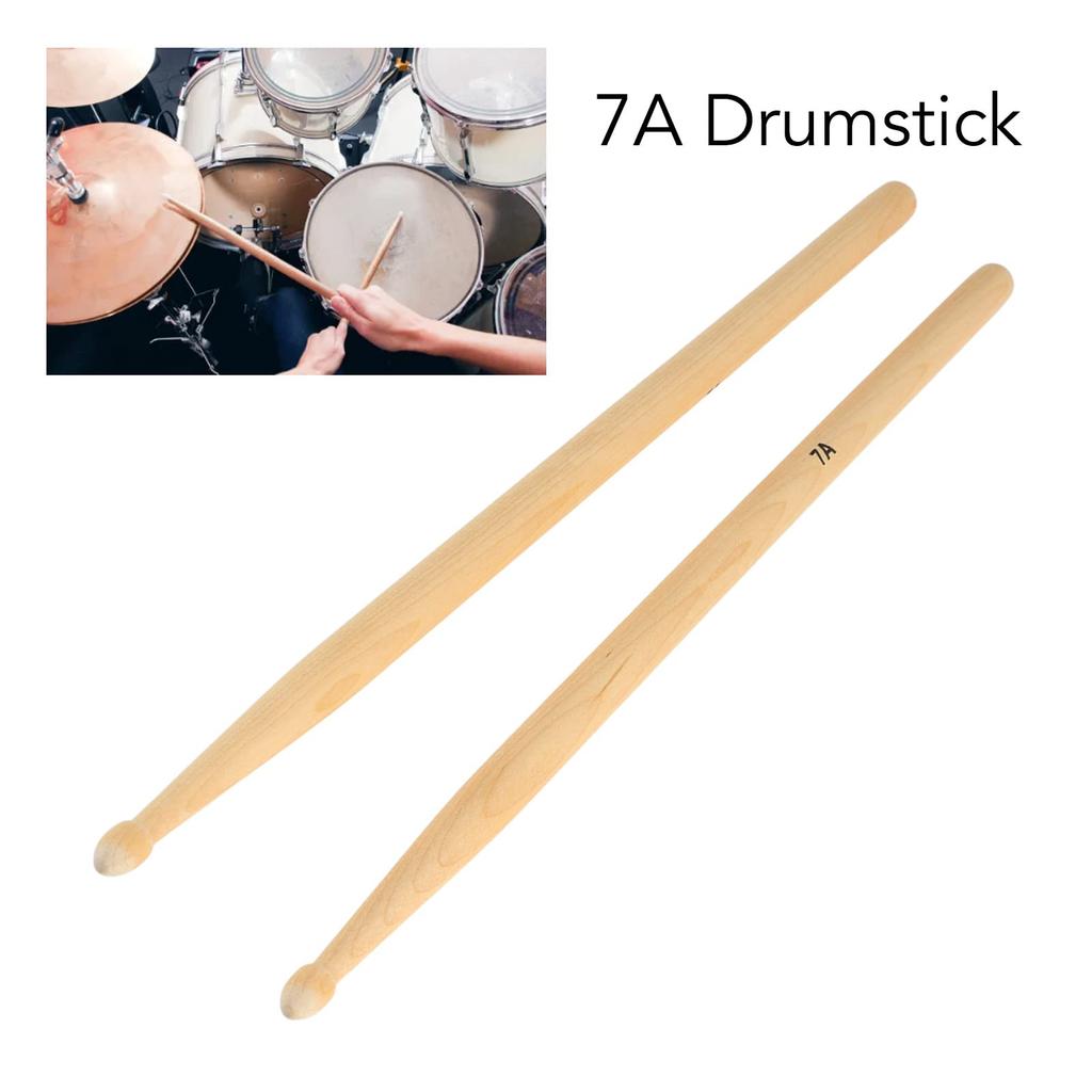 12 Pairs 7A Drumsticks Maple Wood Portable Drumsticks Set for Band Performance Home Practice Drumsticks for Practice Drumsticks for Practice