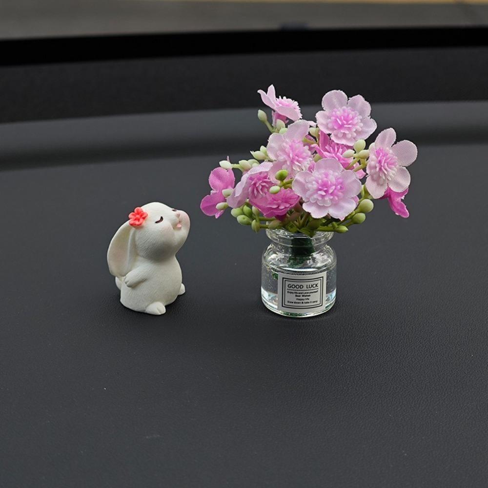 Babysbreath Jasmine Vase Micro Landscape Dollhouse Flower Vase  Car Accessories