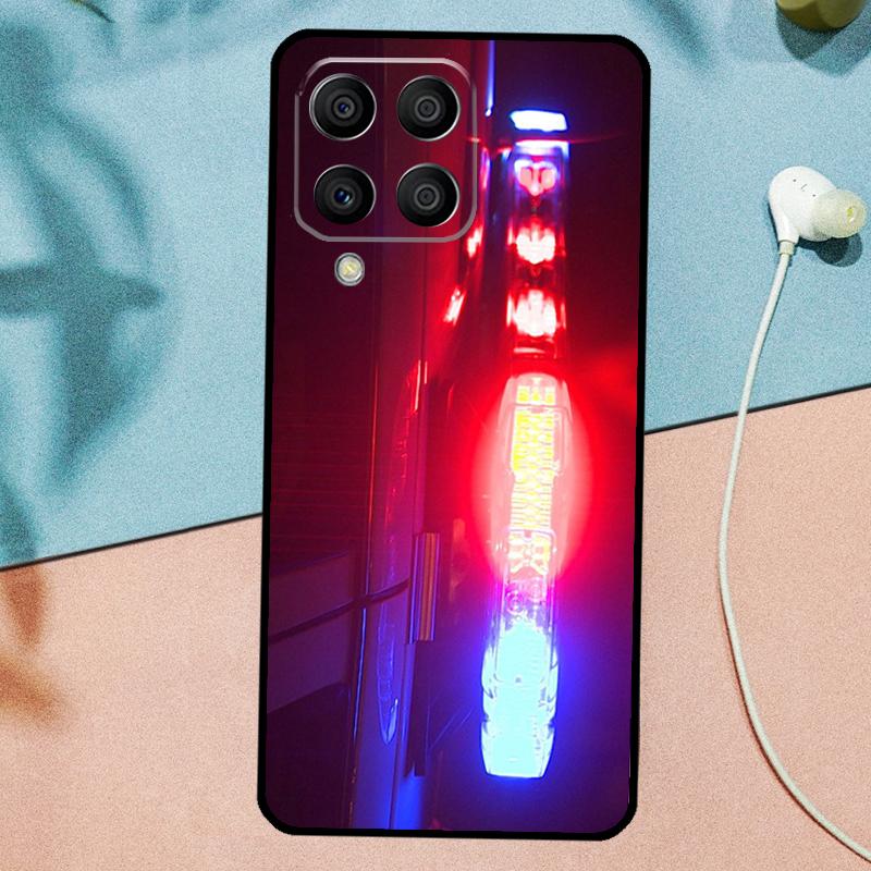 Police Cars Light At Night For Samsung Galaxy M21 M31 M11 M13 M33 M53 M16 M06 M12 M14 M15 M35 M55 M34 M54 M32 M52 Case