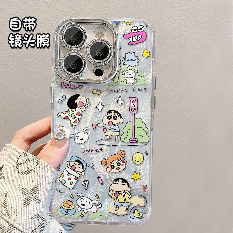 New Cute Graffiti Small New Application Apple 11promax Mobile Phone Case 11 Soft Case 11 Cartoon 11 Fine Hole Anti-drop