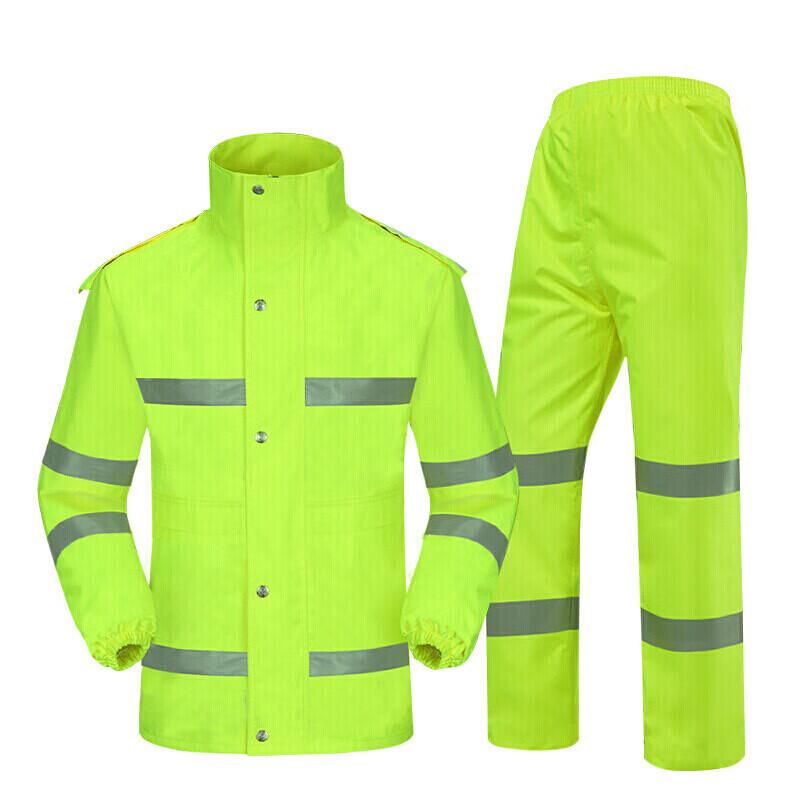 Two-Piece High-Visibility Reflective Rain Suit
