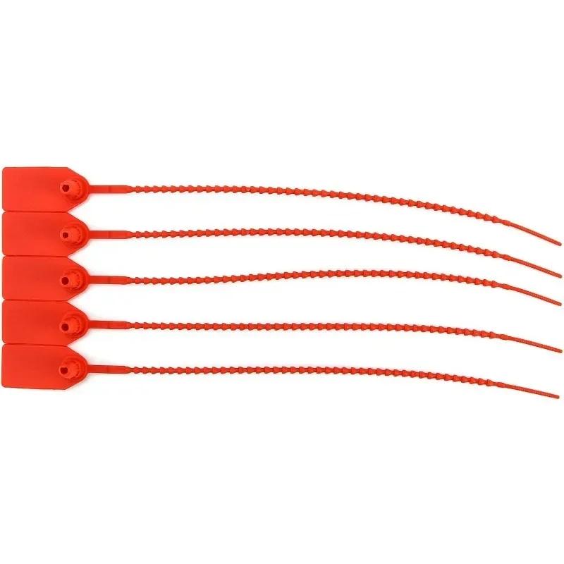 100pcs Plastic Tamper Seals Tamper Self-Locking Security Zip Tie,Security Tag for Extinguishers and Safety