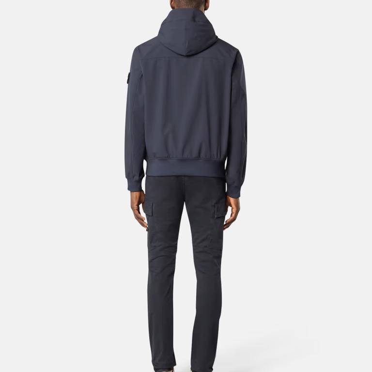 Stone Island Ss25 Soft Shell Solid Color Casual Hooded Long Sleeve Windproof Waterproof Breathable Jacket Men jackets K1S154100090S0A22-V0020