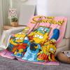 Coperta Cartoon I Simpson, Coperta Corta in Peluche Carina e Calda, Decorazione Casa Soggiorno Divano Quattro Stagioni Viaggio