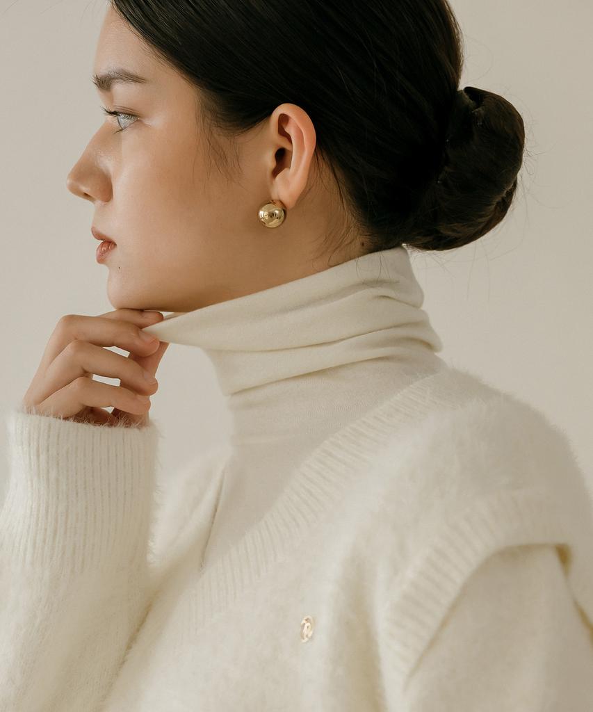 Meibeoyu Lenna Wool Turtleneck T-Shirt _ Ivory