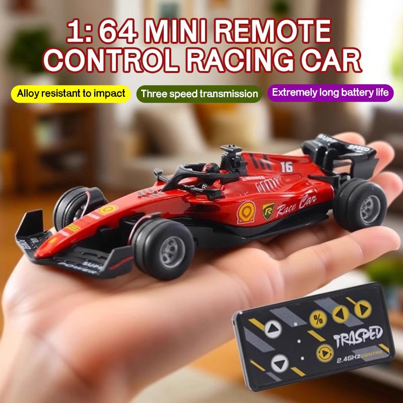 Non-Toxic 1/64 Desktop Rc Drift Racing Car Mini 2.4G Alloy Remote Control Car With Light Adjustable Speed Cars Toy For Children Adult Gift