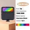 Full Color LED Video Light 800LUX RGB Photography Light RGB Fill Light  For Camera Smartphone