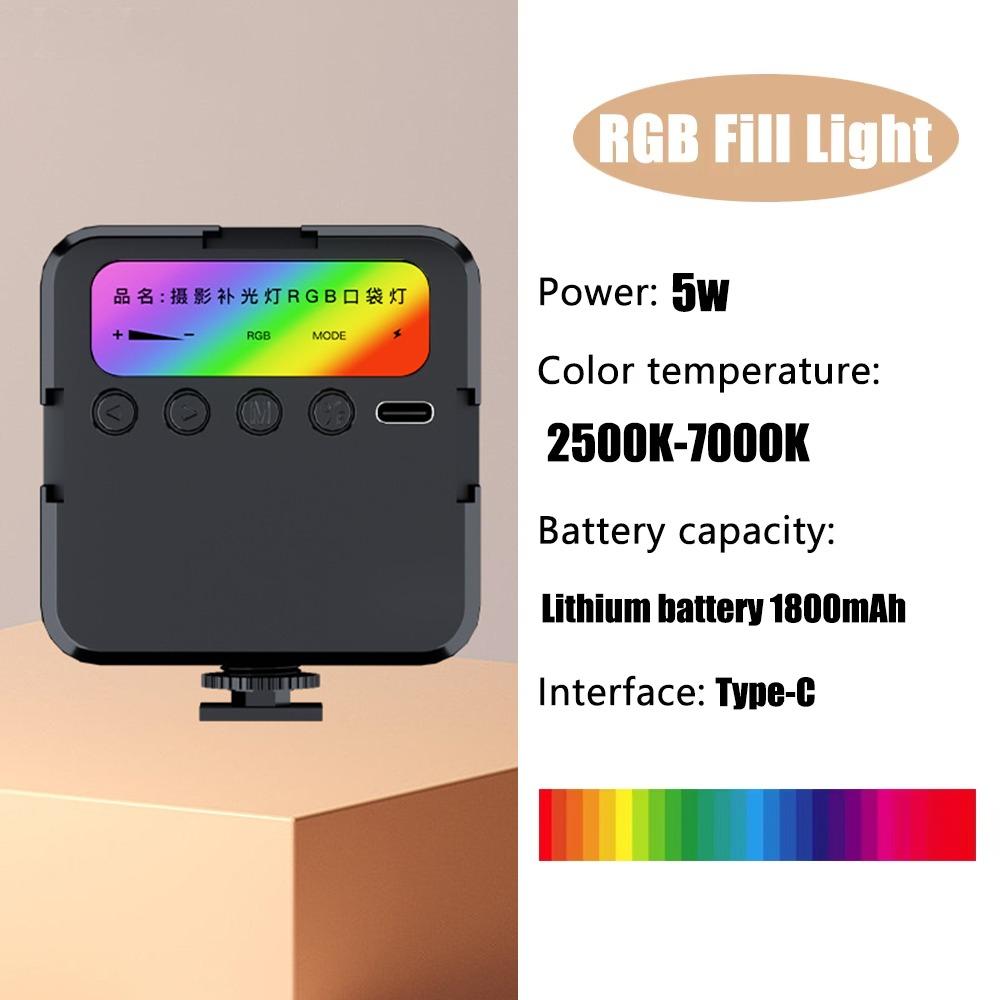 

800LUX RGB заполняющий свет полноцветный горячий башмак свет RGB фотография свет для камеры смартфона RGB fill light