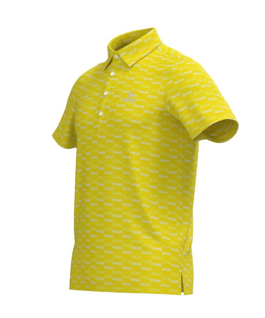 Ping Apparel Men's Short Sleeve Polo Shirt (All-Over Print, Moisture-Wicking, Quick-Drying) / Golf / 621-4260813 061_Yellow, Size M