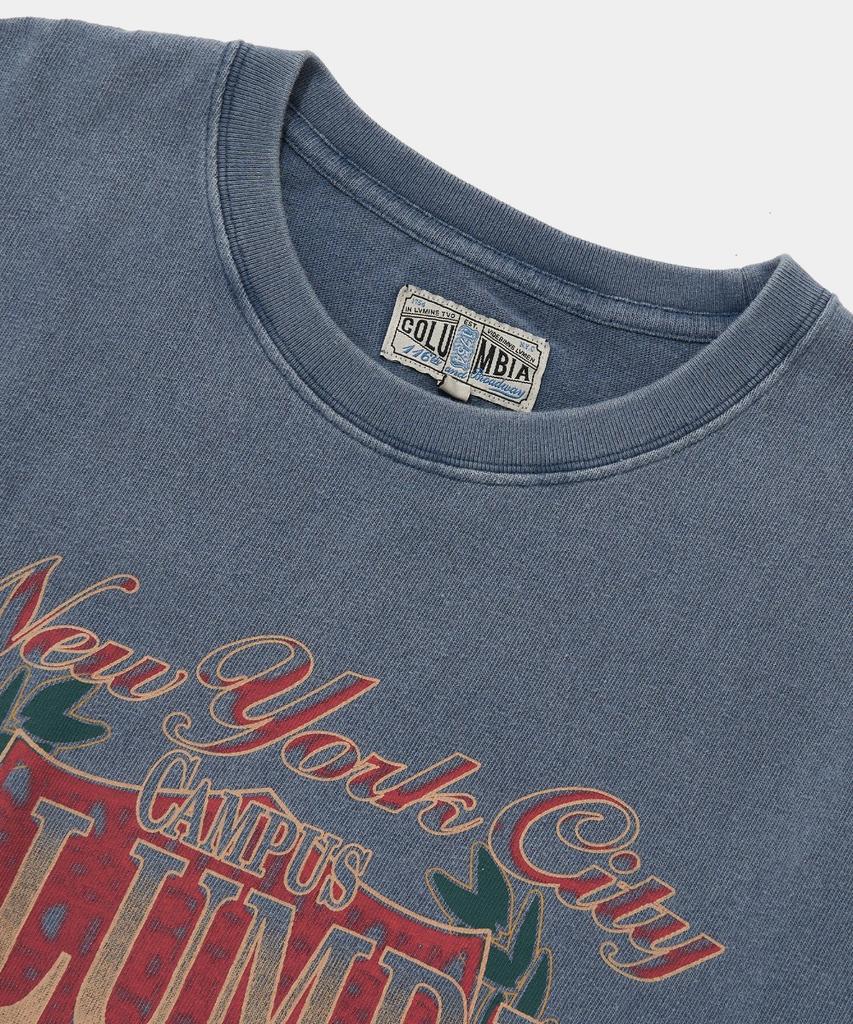 COLUMBIA UNIVERSITY Cu Campus Mineral Washed Women S/S T-Shirts_Gracie Blue