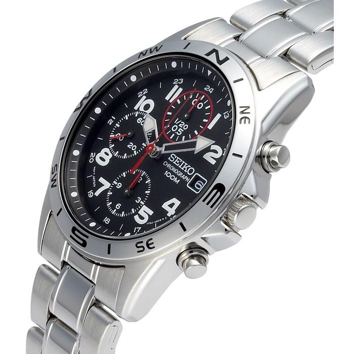 Seiko SND375PC Men's Watch - Black/Silver/White