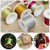 Meters Gold Silver Red Tag Line Bracelet Making Tying Rope Metallic Cord Packaging Thread Christmas Strap Ribbon Tinsel String