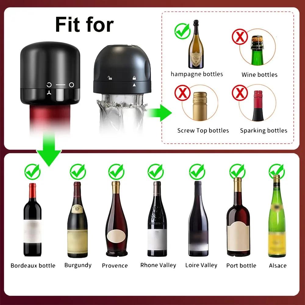 Mini Vacuum Wine Bottle Stopper Reusable Household Sealed Red Wine Bottle Stopper Champagne Bottle Stopper Bar Accessories