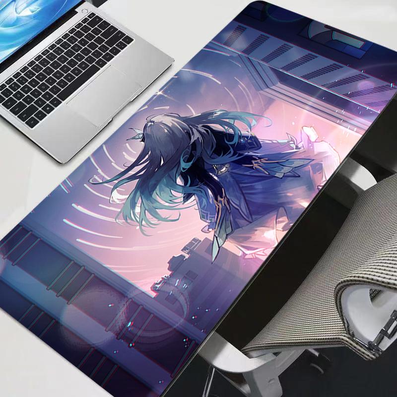 Large Cartoon Mousepad Non-slip Cute Anime Gaming Mouse Pad Honkai Star Rail Firefly Fashion Computer Desk Pad Keyboard Rug