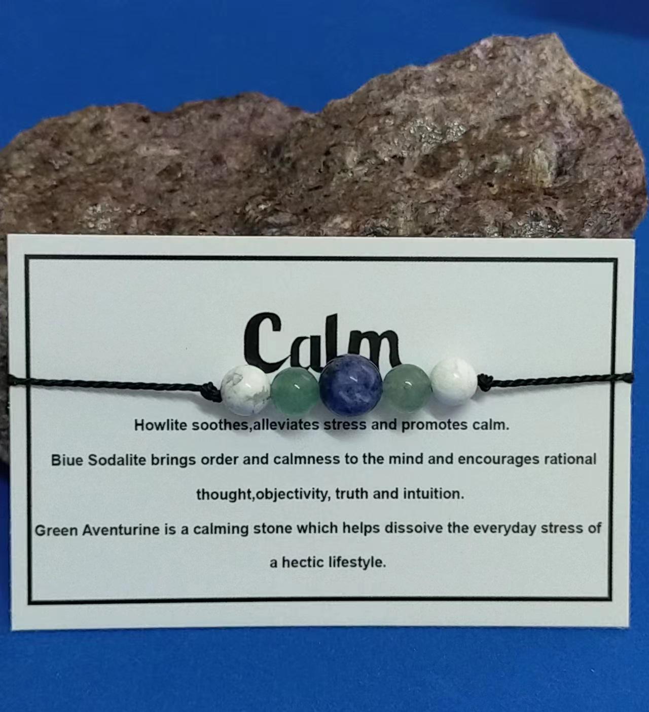 

Міжнародний аметистовий та кришталевий браслет з намистин проти тривожності для жінок