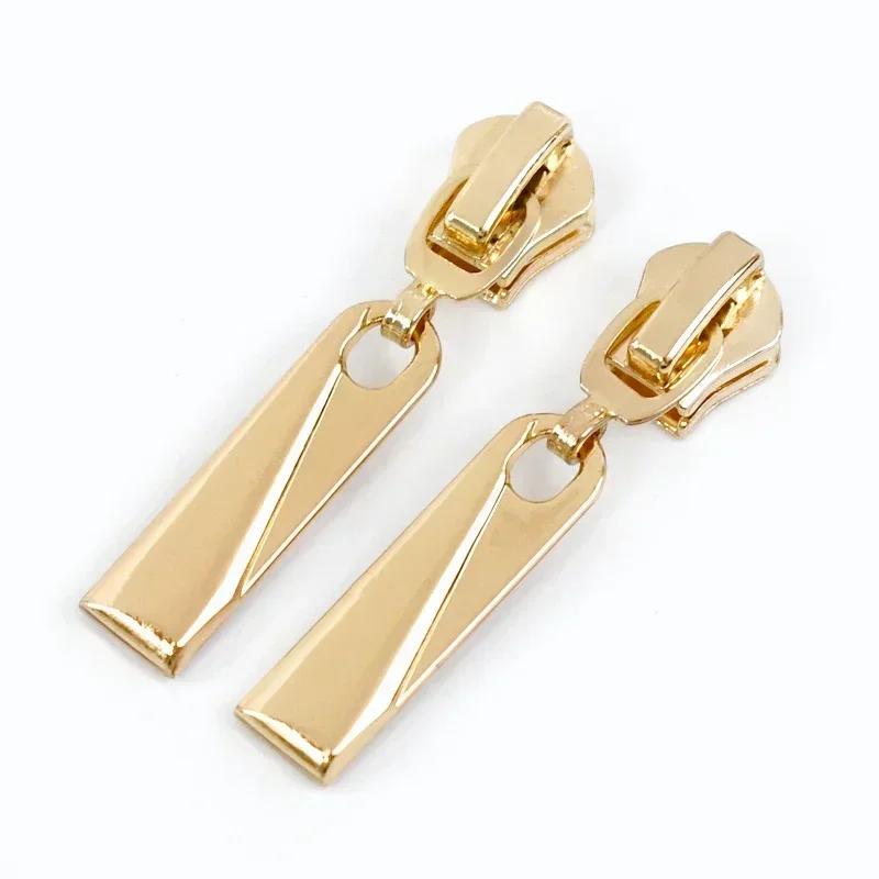 5/10Pcs Meetee 5# Zipper Sliders for Metal Nylon Resin Zips Clothes Bag Zippers Pull Head Repair Kit Garment Sewing Accessories