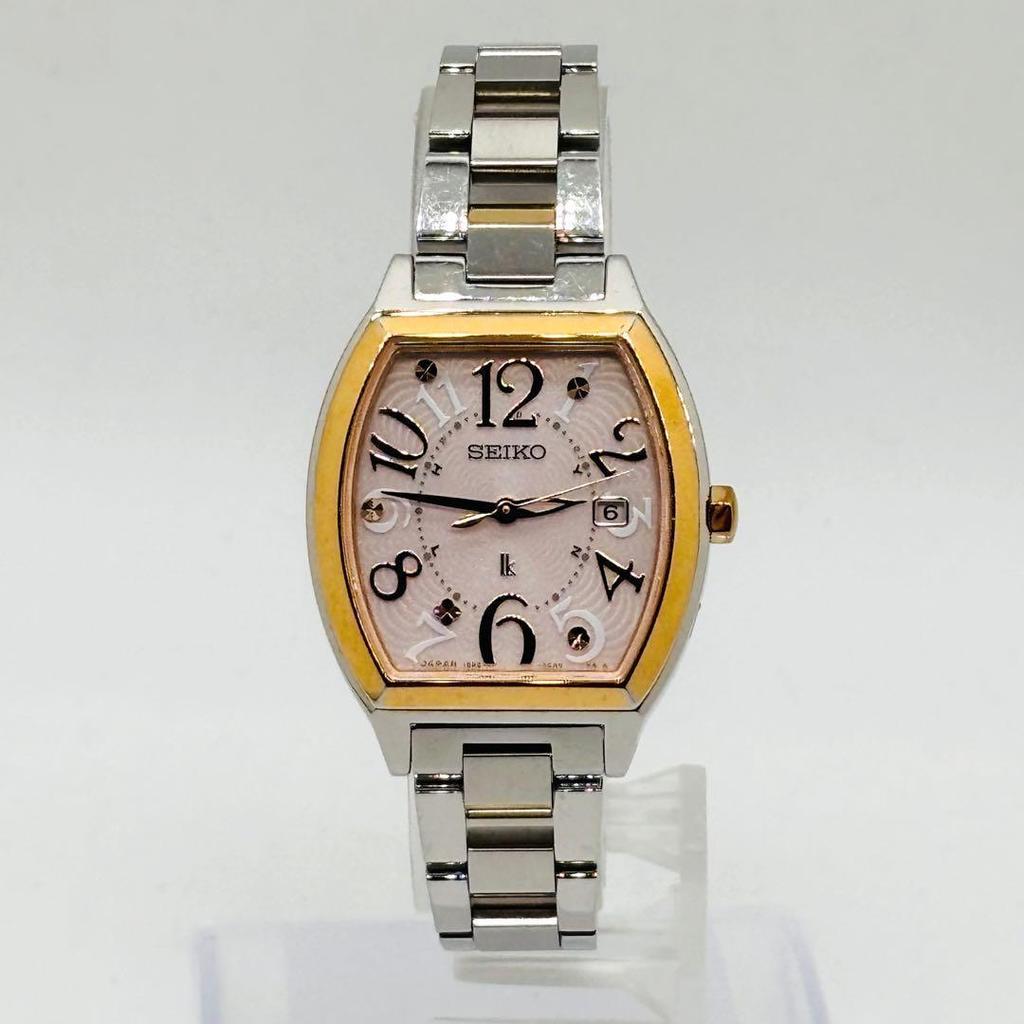 [USED] Seiko Lukia 1B22-0BB0 Pink Wristwatch in good working condition