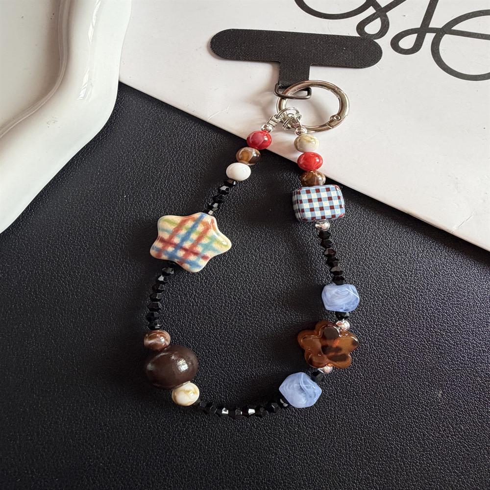 Smartphone Lanyard With Pvc Beads And Star Pendant For Universal Use