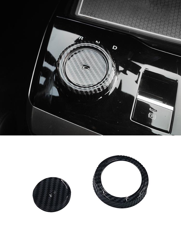 For MG4 MG 4 EV 2022 2023 2024 Car Accessories Gear Shift Knob Cover Trim Dark Night Carbon Fiber Style bfl2