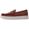 Hybrid Suede Leather Round Toe Slip-On Loafers Men Loafers Brown CAP36-SAD