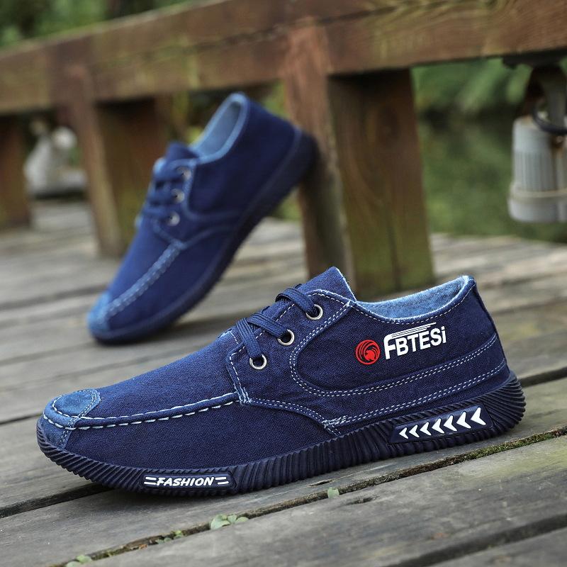 2025 neue atmungsaktive Canvas-Schuhe für den Sommer Herren Koreanische Version Trend vielseitige Board-Schuhe Freizeitschuhe Arbeitsschuhe alte Pekinger Stoffschuhe
