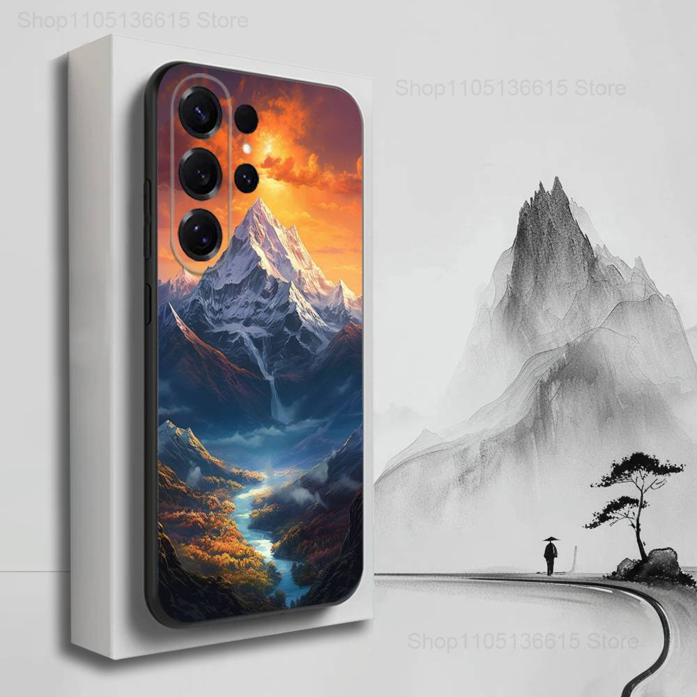 Sacred Mount Everest Phone Case For Samsung S25,S24,S23,S22,S21,S20,S10,S9,Ultra,Plus,Lite,FE,Soft Silicone Black Cover