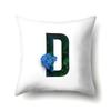 Polyester Pillowcase Flower Decoration Home 26 English Letter Printing Pillowcase Car Cushion Cover
