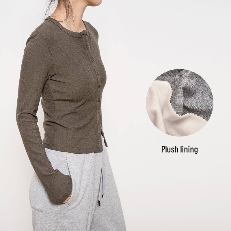 New Women's Long-Sleeve Round-Neck Cardigan: Casual, Lightweight Rayon Knitwear for Autumn and Winter