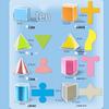 Transparent 3D Geometry Teaching Aids for Elementary Students - Visual Learning Shapes and Demonstration Cubes, Detachable.