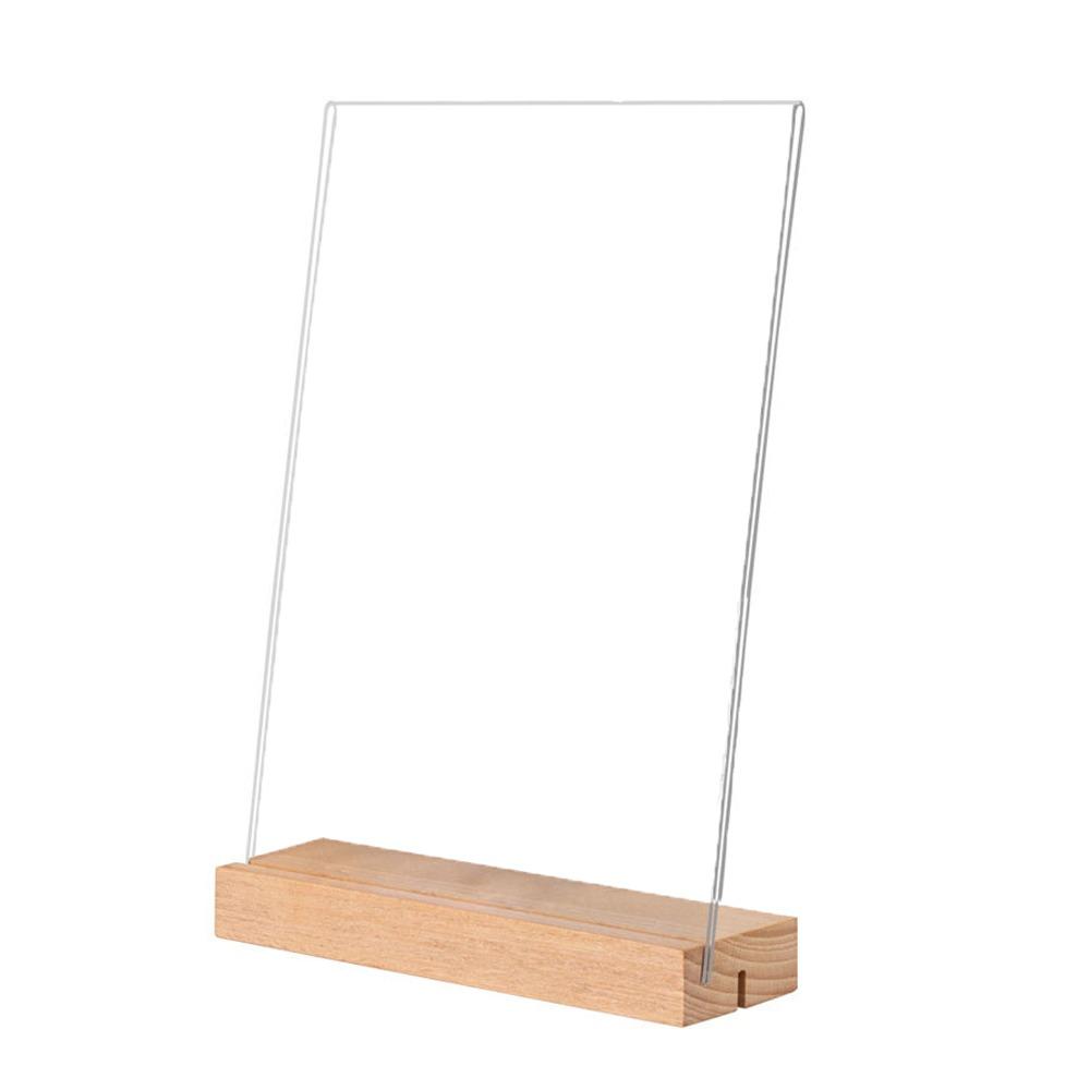 Highly Transparent Menu Sign Holder Slant/straight Groove Acrylic Table Number Holder Restaurant